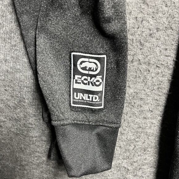 Ecko Unlimited Unltd Pullover Hoodie Y2K Men's XXL 2XL Black Skate Grunge Baggy - Picture 6 of 9